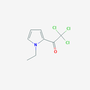 molecular formula C8H8Cl3NO B12104104 Ethanone, 2,2,2-trichloro-1-(1-ethyl-1H-pyrrol-2-yl)- 