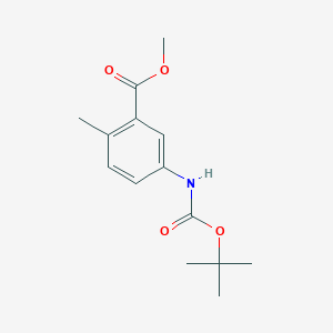 molecular formula C14H19NO4 B12104154 Methyl 5-[(tert-butoxycarbonyl)amino]-2-methylbenzoate 