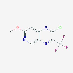 molecular formula C9H5ClF3N3O B12104158 2-Chloro-7-methoxy-3-(trifluoromethyl)pyrido[3,4-b]pyrazine 