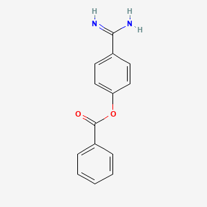 molecular formula C14H12N2O2 B1210417 4-Amidinophenyl benzoate CAS No. 40761-72-6