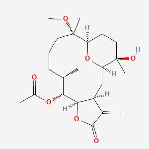 molecular formula C23H36O7 B1210421 Uprolide G acetate CAS No. 169217-46-3