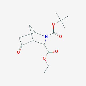 molecular formula C14H21NO5 B12104228 Ethyl (1S,3S,4S)-rel-2-Boc-5-oxo-2-azabicyclo-[2.2.1]heptane-3-carboxylate 