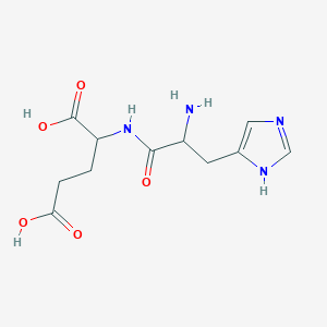 molecular formula C11H16N4O5 B12104268 L-His-L-Glu-OH 