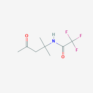 molecular formula C8H12F3NO2 B12104282 Acetamide, N-(1,1-dimethyl-3-oxobutyl)-2,2,2-trifluoro- 