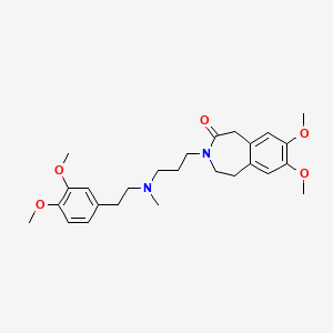 molecular formula C26H36N2O5 B1210436 Zatebradine CAS No. 85175-67-3