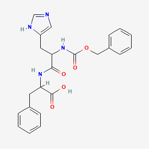 molecular formula C23H24N4O5 B12104369 2-[[3-(1H-imidazol-5-yl)-2-(phenylmethoxycarbonylamino)propanoyl]amino]-3-phenylpropanoic acid 