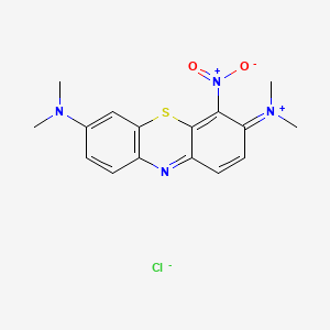 molecular formula C16H17N4O2S.Cl<br>C16H17ClN4O2S B1210438 Basic Green 5 CAS No. 2679-01-8