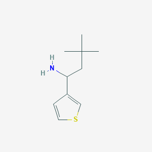 molecular formula C10H17NS B12104384 3,3-Dimethyl-1-(3-thienyl)butylamine 