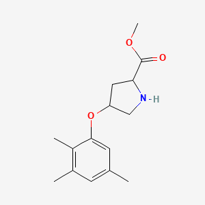 molecular formula C15H21NO3 B12104434 Methyl 4-(2,3,5-trimethylphenoxy)pyrrolidine-2-carboxylate 