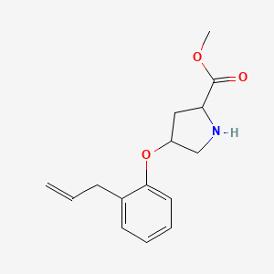 molecular formula C15H19NO3 B12104453 Methyl 4-(2-prop-2-enylphenoxy)pyrrolidine-2-carboxylate 