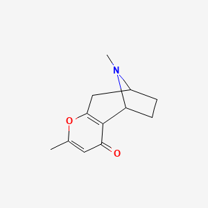 molecular formula C12H15NO2 B12104487 5,12-Dimethyl-6-oxa-12-azatricyclo[7.2.1.02,7]dodeca-2(7),4-dien-3-one 