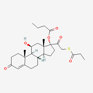 molecular formula C28H40O6S B1210450 Butixocort 21-propionate CAS No. 98449-05-9