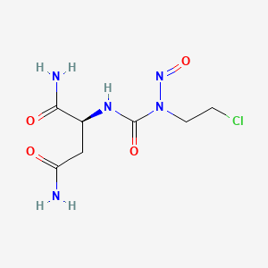 molecular formula C7H12ClN5O4 B1210453 N-Chloroethylnitrosourea asparaginamide CAS No. 81965-31-3