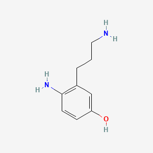 molecular formula C9H14N2O B1210454 4-Amino-3-(3-aminopropyl)phenol CAS No. 88580-14-7