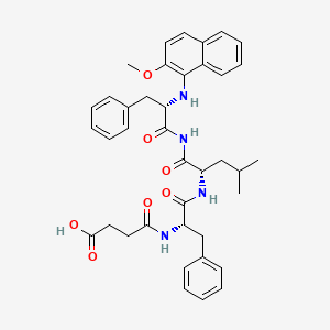 molecular formula C39H44N4O7 B1210461 Succinyl-phenylalanyl-leucyl-phenylalanine-4-methoxynaphthylamide CAS No. 129219-63-2