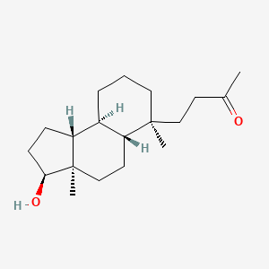 molecular formula C19H32O2 B1210462 4-[(3s,3Ar,5ar,6s,9as,9br)-3-hydroxy-3a,6-dimethyldodecahydro-1h-cyclopenta[a]naphthalen-6-yl]butan-2-one 