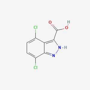 molecular formula C8H4Cl2N2O2 B12104627 4,7-Dichloro-1H-indazole-3-carboxylic acid 