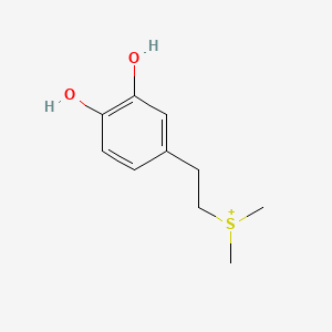 molecular formula C10H15O2S+ B1210464 (2-(3,4-Dihydroxyphenyl)ethyl)dimethylsulfonium CAS No. 80263-71-4