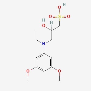 molecular formula C13H21NO6S B1210468 N-Ethyl-N-(2-hydroxy-3-sulfopropyl)-3,5-dimethoxyaniline 
