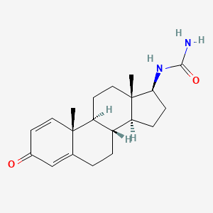 molecular formula C20H28N2O2 B1210469 17beta-Ureido-1,4-androstadien-3-one CAS No. 32012-41-2