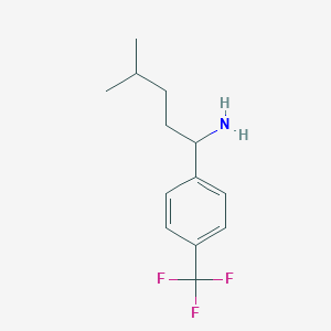 molecular formula C13H18F3N B12104705 (R)-4-methyl-1-(4-(trifluoromethyl)phenyl)pentan-1-amine 