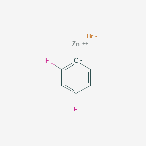 molecular formula C6H3BrF2Zn B12104737 2,4-Difluorophenylzincbromide 