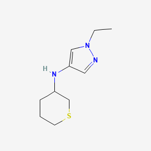 molecular formula C10H17N3S B12104878 1-ethyl-N-(thian-3-yl)-1H-pyrazol-4-amine 