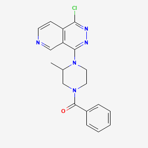 molecular formula C19H18ClN5O B12104952 Methanone, [(3R)-4-(1-chloropyrido[3,4-d]pyridazin-4-yl)-3-methyl-1-piperazinyl]phenyl- 