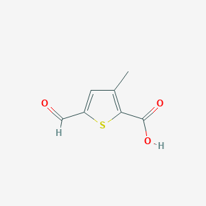 molecular formula C7H6O3S B12104995 5-Formyl-3-methylthiophene-2-carboxylic acid 