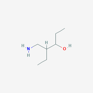molecular formula C7H17NO B12105022 4-(Aminomethyl)hexan-3-ol 
