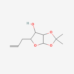 molecular formula C10H16O4 B12105084 a-D-xylo-Hept-6-enofuranose, 5,6,7-trideoxy-1,2-O-(1-methylethylidene)- 