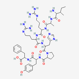 molecular formula C50H74N16O10 B12105173 H-DL-xiIle-DL-Ala-DL-Arg-DL-Arg-DL-His-DL-Pro-DL-Tyr-DL-Phe-OH 