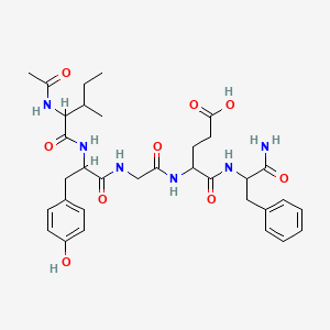 molecular formula C33H44N6O9 B12105179 Ac-DL-xiIle-DL-Tyr-Gly-DL-Glu-DL-Phe-NH2 