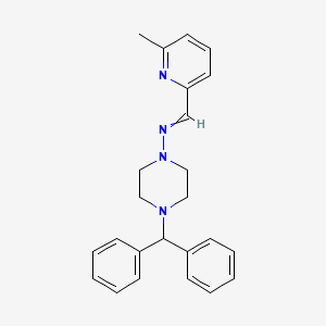 N-(4-benzhydrylpiperazin-1-yl)-1-(6-methylpyridin-2-yl)methanimine