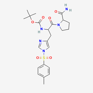 molecular formula C23H31N5O6S B12105302 Boc-DL-His(1-Tos)-DL-Pro-NH2 