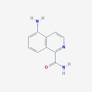 molecular formula C10H9N3O B12105303 5-Aminoisoquinoline-1-carboxamide 