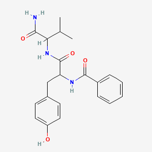 molecular formula C21H25N3O4 B12105317 BZ-Tyr-val-NH2 
