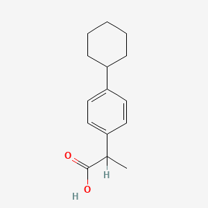 molecular formula C15H20O2 B1210537 Hexaprofen CAS No. 24645-20-3