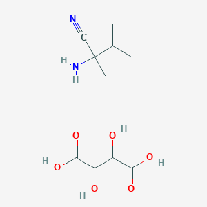 molecular formula C10H18N2O6 B12105378 (2S)-2-Amino-2,3-dimethyl-butanenitrileL-(+)-TartaricAcid 