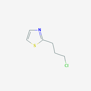 molecular formula C6H8ClNS B12105427 2-(3-Chloropropyl)thiazole 