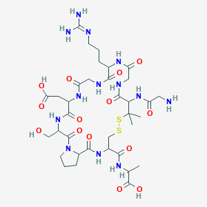 molecular formula C35H57N13O14S2 B12105484 H-Gly-DL-Pen(1)-Gly-DL-Arg-Gly-DL-Asp-DL-Ser-DL-Pro-DL-Cys(1)-DL-Ala-OH 