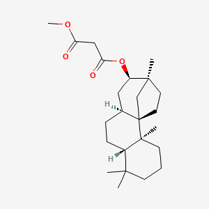 methyl (4aR,6aR,8S,9R,11aR,11bR)-4,4,9,11b-tetramethyltetradecahydro-9,11a-methanocyclohepta[a]naphthalen-8-yl rel-malonate