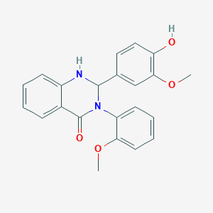 2-(4-Hydroxy-3-methoxyphenyl)-3-(2-methoxyphenyl)-1,2-dihydroquinazolin-4-one