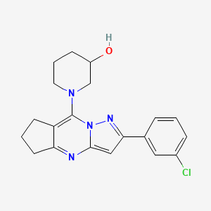 1-[2-(3-Chloro-phenyl)-6,7-dihydro-5H-cyclopenta[d]pyrazolo[1,5-a]pyrimidin-8-yl]-piperidin-3-ol