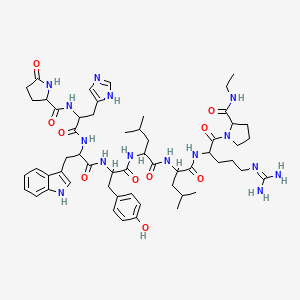 molecular formula C56H79N15O10 B12105583 H-DL-Pyr-DL-His-DL-Trp-DL-Tyr-DL-Leu-DL-Leu-DL-Arg-DL-Pro-NHEt 