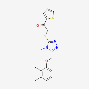 molecular formula C18H19N3O2S2 B1210559 2-[[5-[(2,3-Dimethylphenoxy)methyl]-4-methyl-1,2,4-triazol-3-yl]thio]-1-thiophen-2-ylethanone 