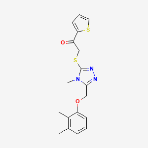 2-[[5-[(2,3-Dimethylphenoxy)methyl]-4-methyl-1,2,4-triazol-3-yl]thio]-1-thiophen-2-ylethanone