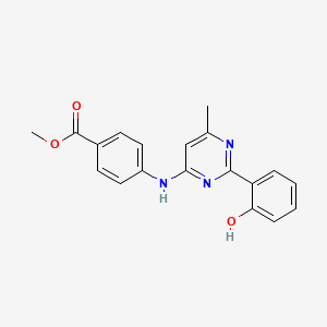 4-[[6-methyl-2-(6-oxo-1-cyclohexa-2,4-dienylidene)-1H-pyrimidin-4-yl]amino]benzoic acid methyl ester