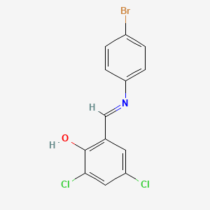 2-{[(4-Bromophenyl)imino]methyl}-4,6-dichlorophenol