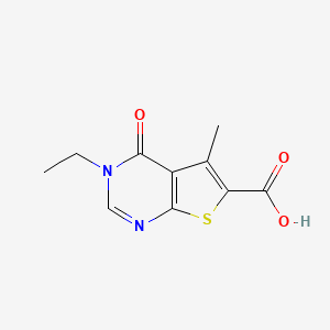 3-ethyl-5-methyl-4-oxo-3,4-dihydrothieno[2,3-d]pyrimidine-6-carboxylic acid